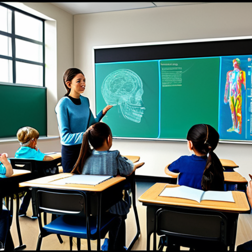 **
"A classroom scene, students fully clothed and engaged in art projects, a teacher assisting, a holographic display showing AI-generated art suggestions, appropriate content, safe for work, professional educational setting, perfect anatomy, natural proportions, well-formed hands, family-friendly environment, bright and inspiring atmosphere."
**