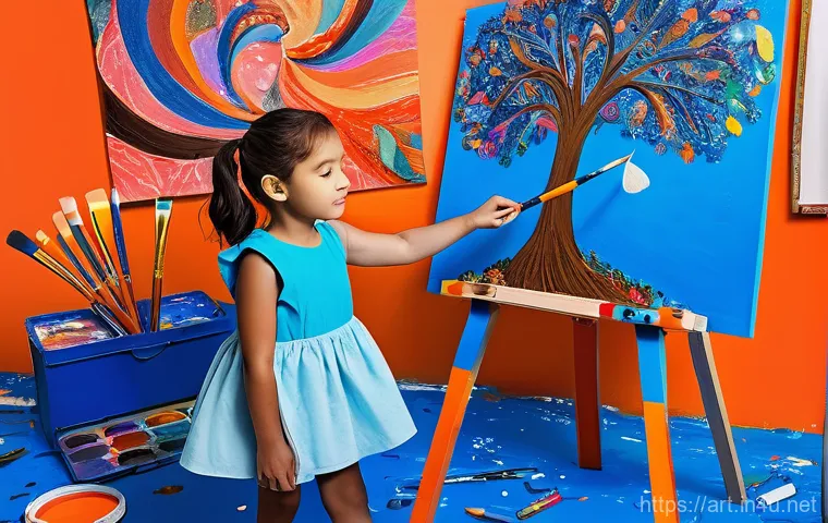 미술과 조각 교육 - **Prompt 1: Children happily sculpting with clay in a brightly lit art studio.**
    A group of dive...